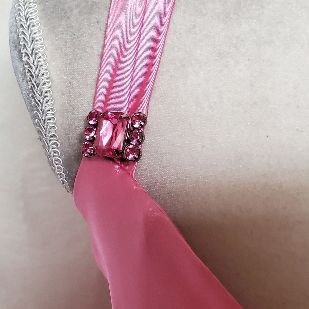 BarbieCore 90s Vintage Jessica McClintock Gunne Sax Pink Satin High Low Dress L - Picture 7 of 16